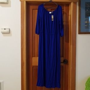 Blue full length dress